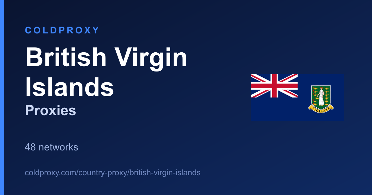 Buy British Virgin Islands Proxies | ColdProxy